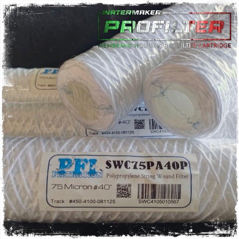 PP String Wound Filter Cartridge 75 Micron