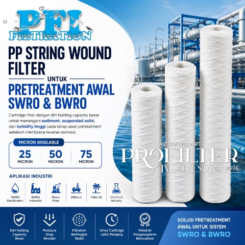 pp string wound filter pretreatment swro dan bwro