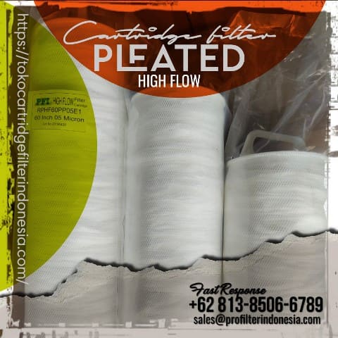 radial pleated high flow cartridge filter