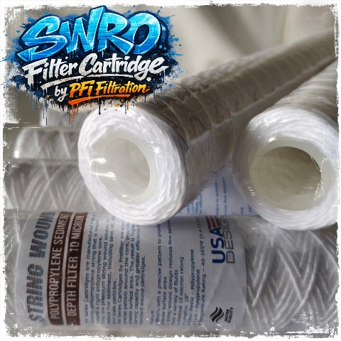 Cartridge Filter String Wound 40 Inch untuk SWRO & BWRO Power Plant