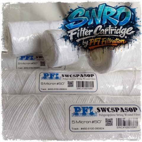 String Wound Filter Cartridge 5 Micron untuk SWRO & BWRO Power Plant